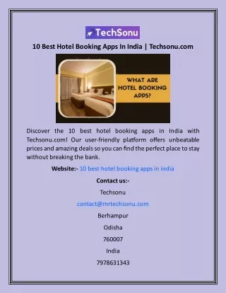 10 best hotel booking apps in india techsonu com