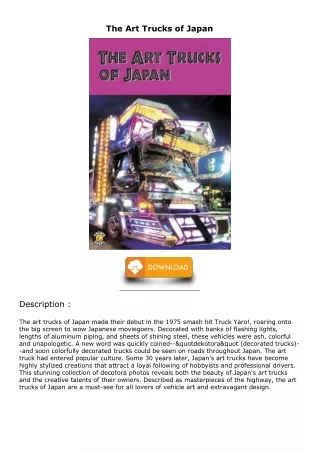 [PDF READ ONLINE] The Art Trucks of Japan kindle