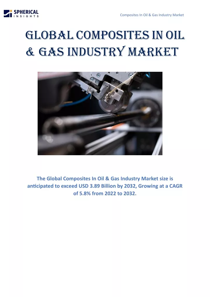 composites in oil gas industry market