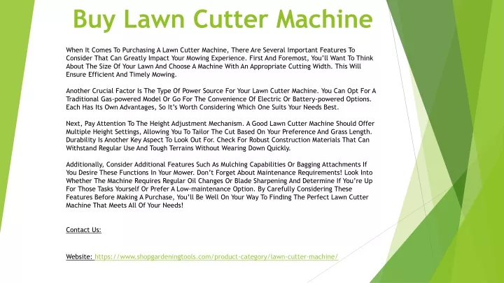 buy lawn cutter machine