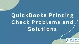 Solutions for Single Check Printing Problem