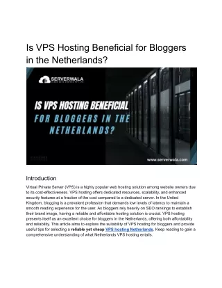 is vps hosting beneficial for bloggers