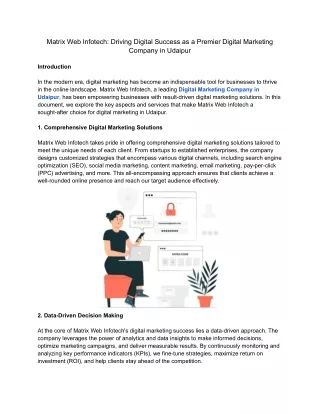 Driving Digital Success as a Premier Digital Marketing Company in Udaipur