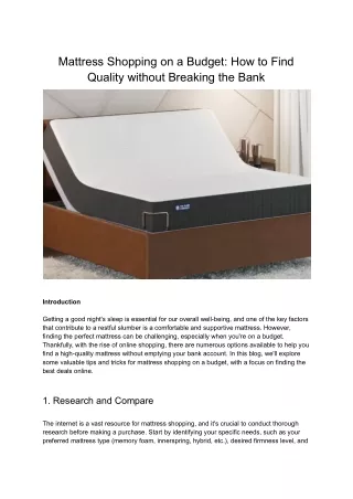 Mattress Shopping on a Budget_ How to Find Quality without Breaking the Bank