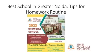 Best School in Greater Noida Tips for Homework Routine