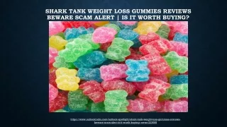 Shark Tank Gummies Reviews