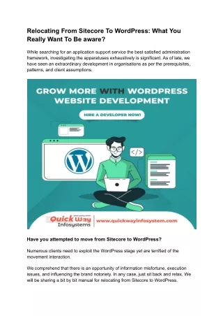 relocating from sitecore to wordpress what