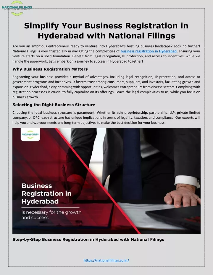 simplify your business registration in hyderabad
