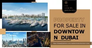 Live the Dubai Dream Find Your Ideal Property for Sale in Downtown!