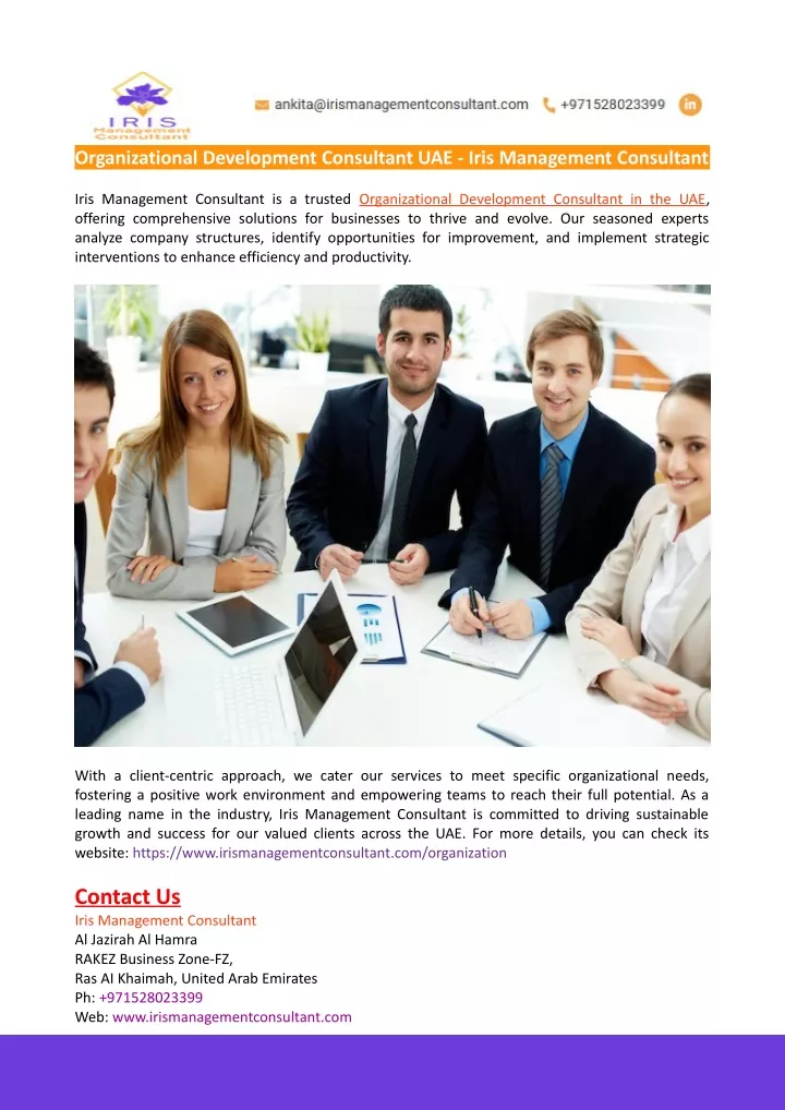 organizational development consultant uae iris