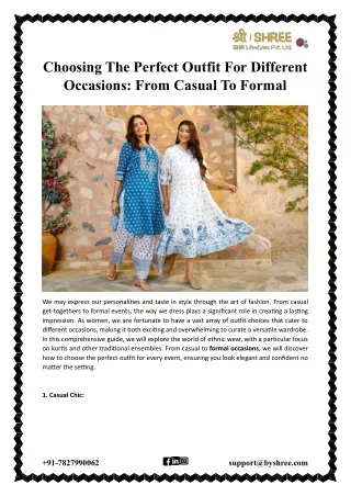 choosing the perfect outfit for different