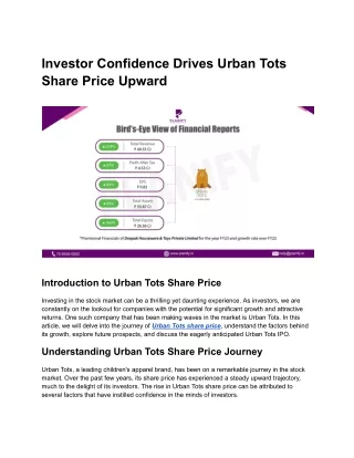 Investor Confidence Drives Urban Tots Share Price Upward