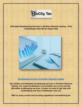 Affordable Bookkeeping Services in Northern Beaches Sydney