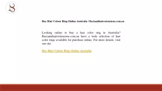 Buy Hair Colour Ring Online Australia  Baciamihairextensions.com.au