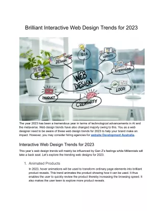 Brilliant Web Design Trends for 2023