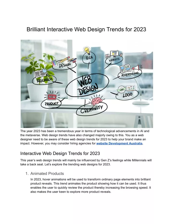 brilliant interactive web design trends for 2023
