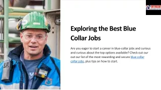 exploring the best blue collar jobs