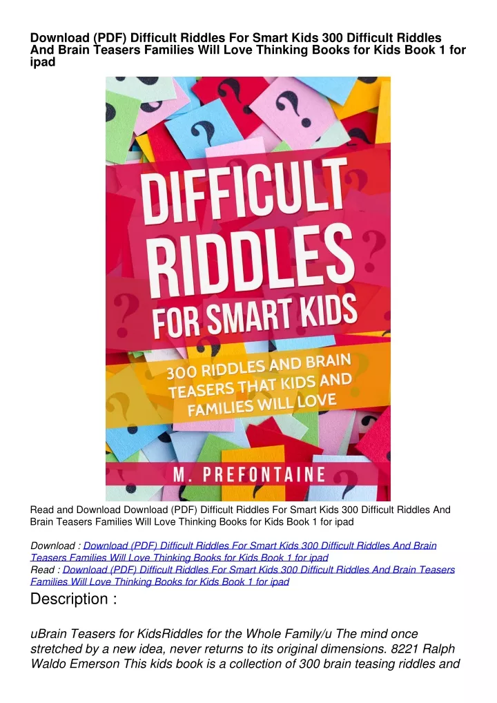 download pdf difficult riddles for smart kids