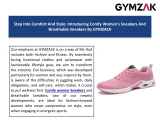 Step Into Comfort And Style Introducing Comfy Women's Sneakers And Breathable Sneakers By GYMZACK