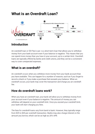 what is an overdraft loan
