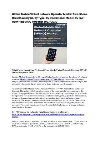 Global Mobile Virtual Network Operator Market
