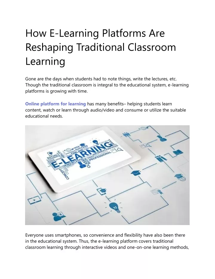 how e learning platforms are reshaping