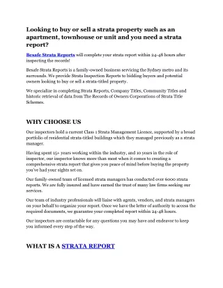 looking to buy or sell a strata property such