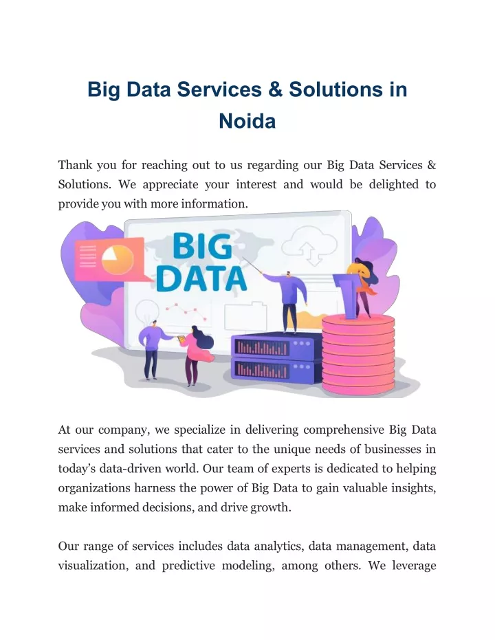 big data services solutions in noida