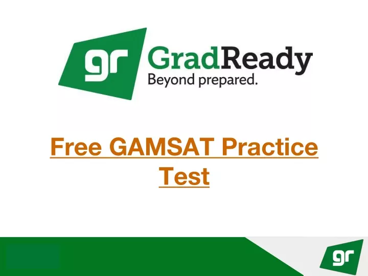 free gamsat practice test