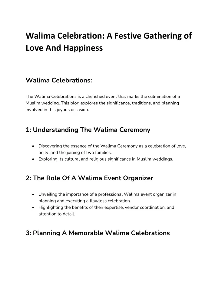 walima celebration a festive gathering of love