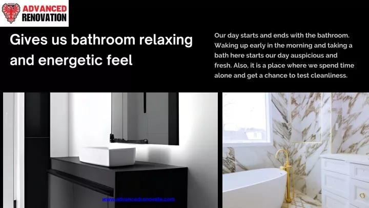 gives us bathroom relaxing and energetic feel