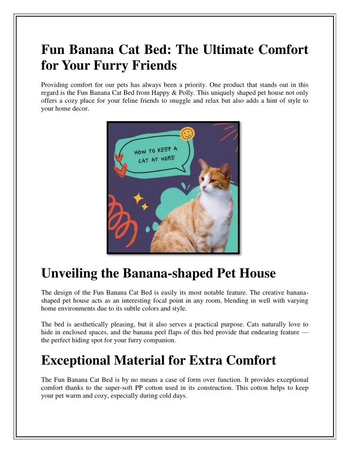 fun banana cat bed the ultimate comfort for your