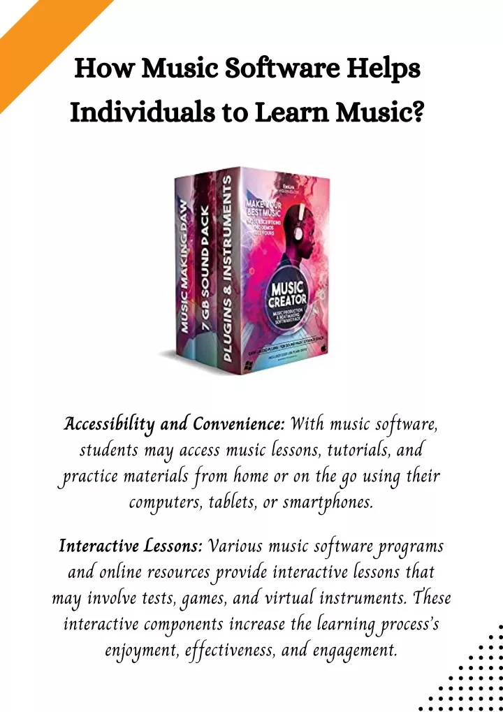 how music software helps individuals to learn