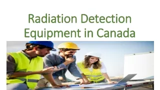 Radiation Detection Equipment in Canada