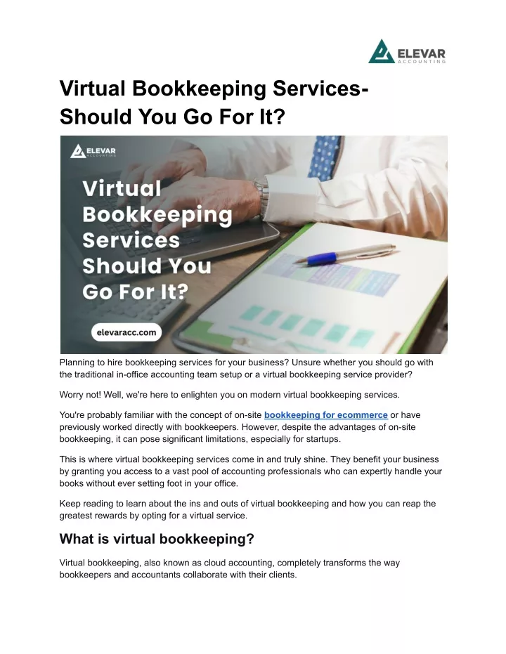 virtual bookkeeping services should you go for it