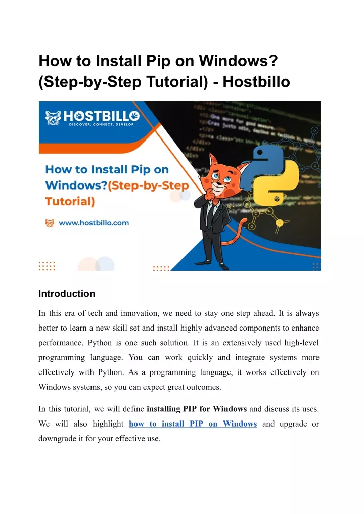 how to install pip on windows step by step