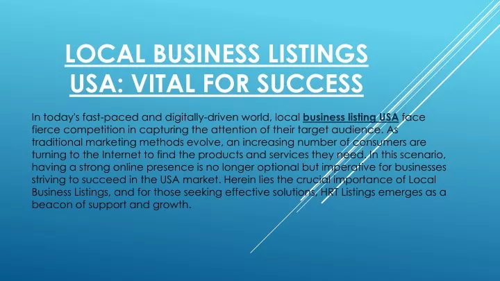 local business listings usa vital for success