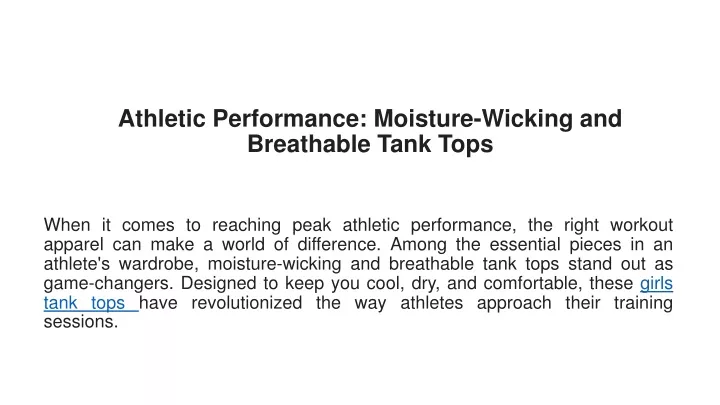 athletic performance moisture wicking