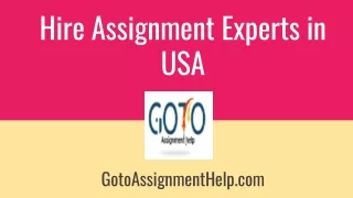 Hire Assignment Experts in USA