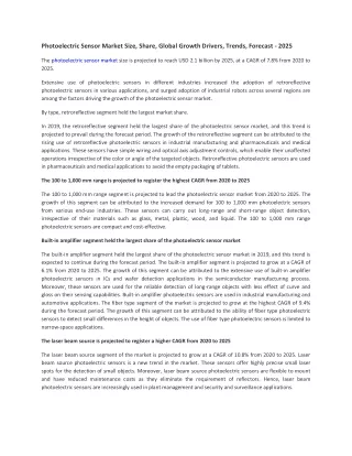 photoelectric sensor market size share global