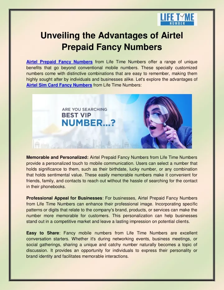 unveiling the advantages of airtel prepaid fancy