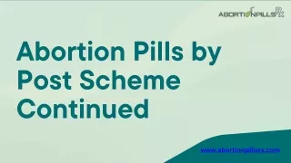 Abortion Pills by Post Scheme Continued