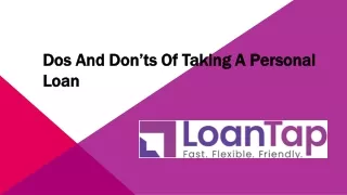 dos and don ts of taking a personal