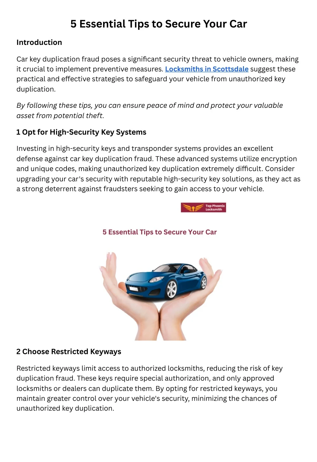 PPT - 5 Essential Tips to Secure Your Car PowerPoint Presentation, free ...