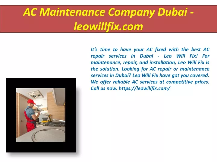 ac maintenance company dubai leowillfix com