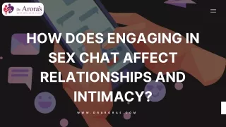 How Does Engaging in Sex Chat Affect Relationships and Intimacy Presentation