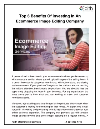 top 6 benefits of investing in an ecommerce image