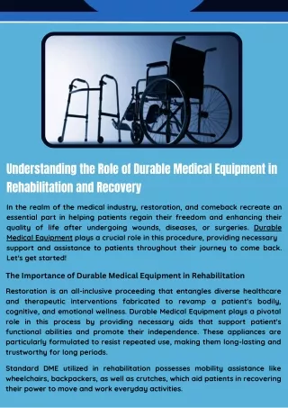 Best Durable Medical Equipment Suppliers
