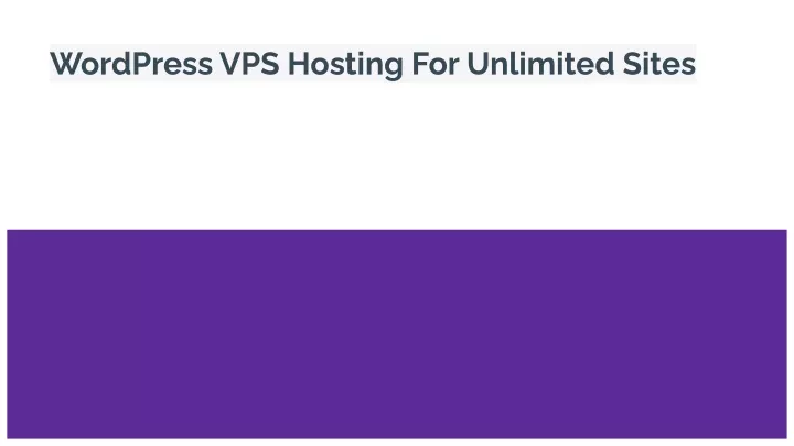 wordpress vps hosting for unlimited sites