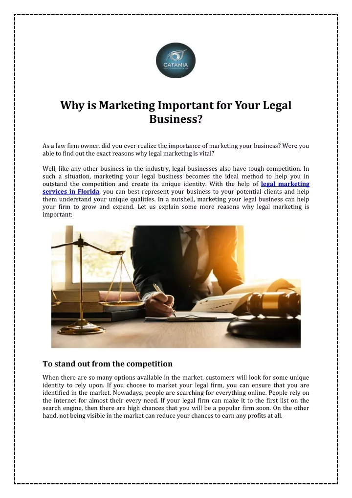 why is marketing important for your legal business